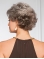 Capless 5" Grey Pixie Curly Synthetic Wig