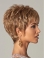 Stylish Blonde Curly Cropped Synthetic Wigs