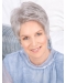 6" Cropped Straight Fashionable Monofilament Grey Wigs