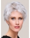 6" Cropped Straight Stylish 100% Hand-tied Grey Wigs