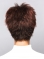 Red 4" Boycuts Hairstyles Capless Synthetic Wigs