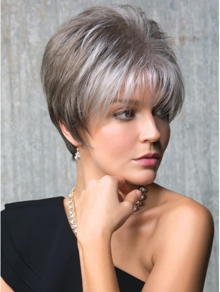 Cropped Capless Better Synthetic Wig Grey
