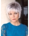 Capless 6" Straight Grey Color Synthetic Wigs