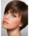 Straight 8" Brown Synthetic Boycuts Ladies Short Wigs