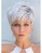 Cropped Grey Straight 5" Capless Wigs For Women