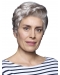 6" Cropped Wavy Perfect 100% Hand-tied Grey Wigs