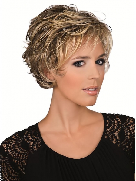 Lace Front Incredible Layered Wavy Short Wigs