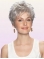 Preferential Wavy Cropped Synthetic Grey Wigs For Cancer