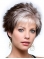 Fashionable Wavy Cropped Synthetic Grey Wigs