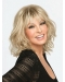 Monofilament Wavy 14" Blonde Synthetic Wig With Bangs