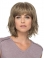 Blonde Monofilament 12" With Bangs Convenient Synthetic Wigs