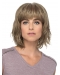 Blonde Monofilament 12" With Bangs Convenient Synthetic Wigs