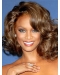Tyra Banks Beautiful Classic Mid-length Wavy Glueless Lace Front Human Hair Wig 12 inches