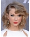 Lace Front Chin Length Brown Wavy Bobs Taylor Swift Wigs