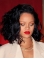 Black 14" Wavy Bobs Chin Length Rihanna Wigs