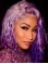 Purple 12" Wavy Bobs Chin Length Nicki Minaj Wigs