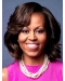 Wavy Ombre/2 Tone Capless Chin Length Bobs Michelle Obama Wigs