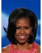 Wavy Black Lace Front Chin Length Bobs Michelle Obama Wigs