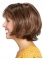 Chin Length Capless Brown Straight 10" Synthetic Medium Wigs For Women