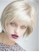 100% Hand-tied Platinum Blonde Synthetic 10" Chin Length Ladies Bob Wigs