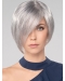 Straight Chin Length 10" Monofilament Convenient Grey Wigs