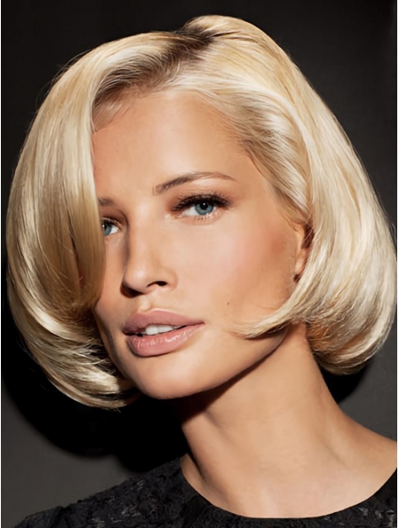 Glamorous Blonde Lace Front Chin Length Wigs