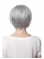 Fashionable Straight Chin Length Synthetic Grey Wigs