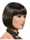 Fashion Black Straight Chin Length Synthetic Wigs