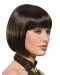 Fashion Black Straight Chin Length Synthetic Wigs