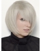 Young Fashion Platinum Blonde With Side Bangs Chin Length Capless Wigs