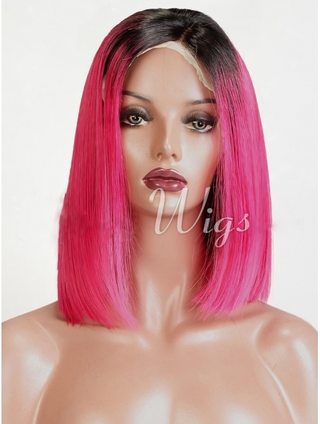 Straight Full Lace Wigs Ombre Wigs Bobs Style