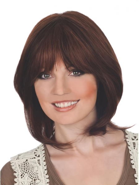 Nice Auburn Lace Front Chin Length Wigs