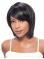 Black Lace Front Indian Remy Hair Medium Wigs