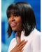 Capless Straight Michelle Obama Wigs First Lady Human Hair