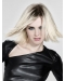 Young Fashion Platinum Blonde Mid-Length Cut Straight Lace Front Wigs