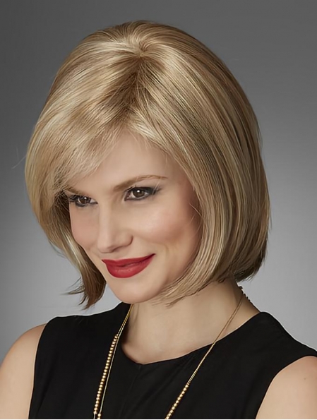 Perfect Chin Length Straight Blonde Bobs Popular Wigs