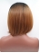 Synthetic Ombre/2 Tone 12" Straight Lace Front Bobs Chin Length Wigs