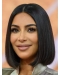 Lace Front Chin Length Black Straight Bobs Kim Kardashian Wigs