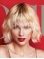 Lace Front Chin Length Silver Straight With Bangs Taylor Swift Wigs