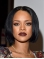 Black 10" Straight Bobs Chin Length Rihanna Wigs