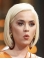 Straight Platinum Blonde Lace Front Chin Length Bobs Katy Perry Wigs