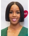 Straight Black Bobs Lace Front Chin Length Kelly Rowland Wigs