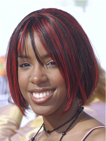 Straight Red Bobs Lace Front Chin Length Kelly Rowland Wigs