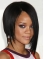 Unique Black Straight Chin Length Rihanna Wigs