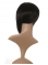 Designed Black Chin Length Human Hair Wigs