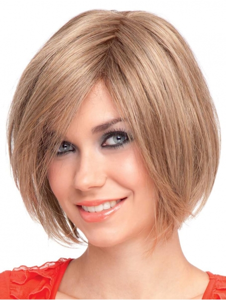 Blonde Straight Synthetic Stylish Short Wigs