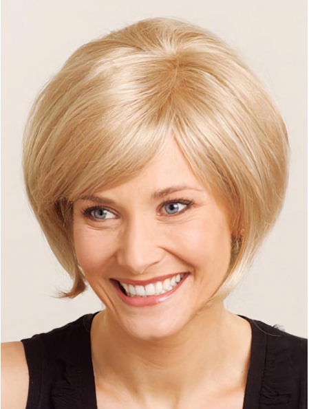 Gorgeous Blonde Straight Chin Length Wigs For Cancer