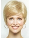 Blonde Straight Synthetic Traditiona Medium Wigs