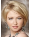 Exquisite Blonde Straight Chin Length Lace Front Wigs For Cancer