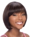 Refined Auburn Straight Chin Length African American Wigs